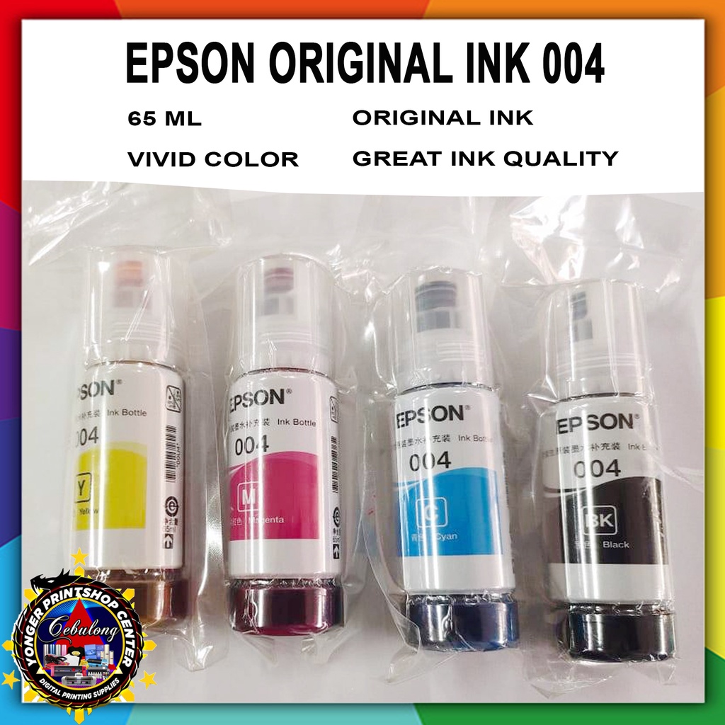 004 / 003 EPSON ORIGINAL INK SET(CMYK) Shopee Philippines