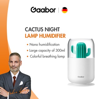 Gaabor Cactus Night Light Humidifier 300ml USB Home Essential Oil Diffuser