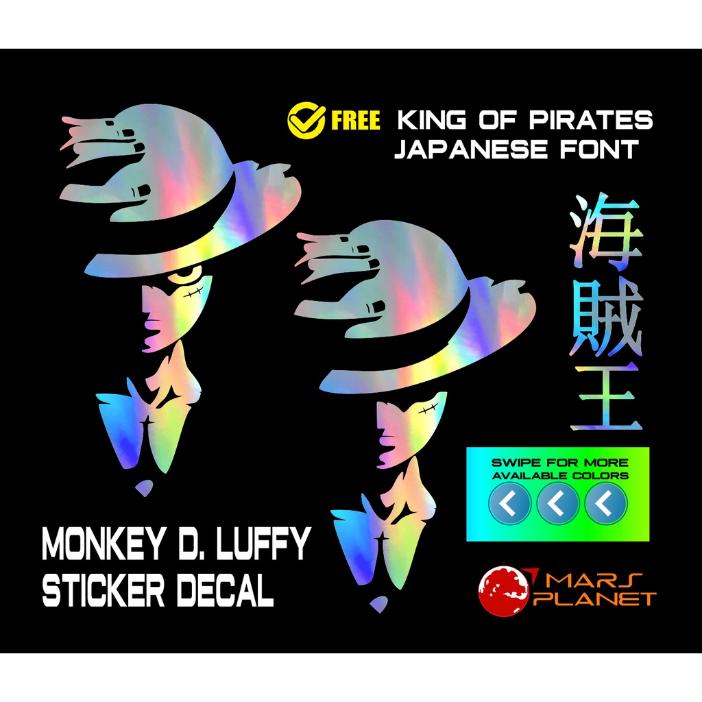 One Piece Luffy Vinyl Sticker Decal For Motorcycle Car Anywhere