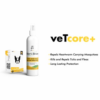 VetCore Tick and Flea Spray with Herbal Soap | Shopee Philippines