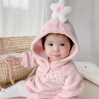 【 Flower Baby Clothes 】 Male Female Flannel Long-Sleeved Romper Children's Autumn Winter War #3