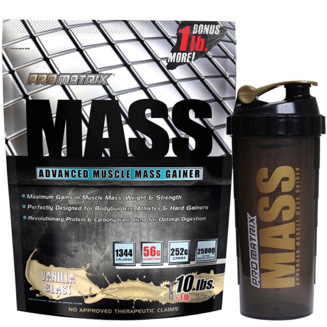 Mass Gainer Promatrix 11 Pounds Vanilla With Free Whey Shaker Shopee Philippines