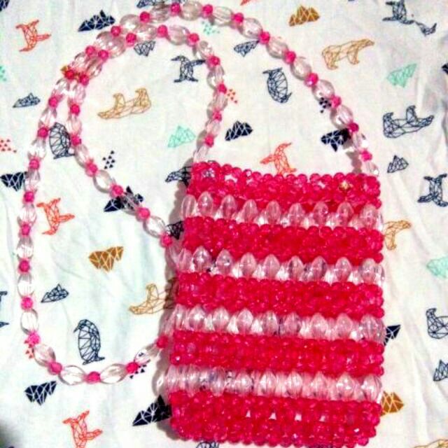 beaded sling bag