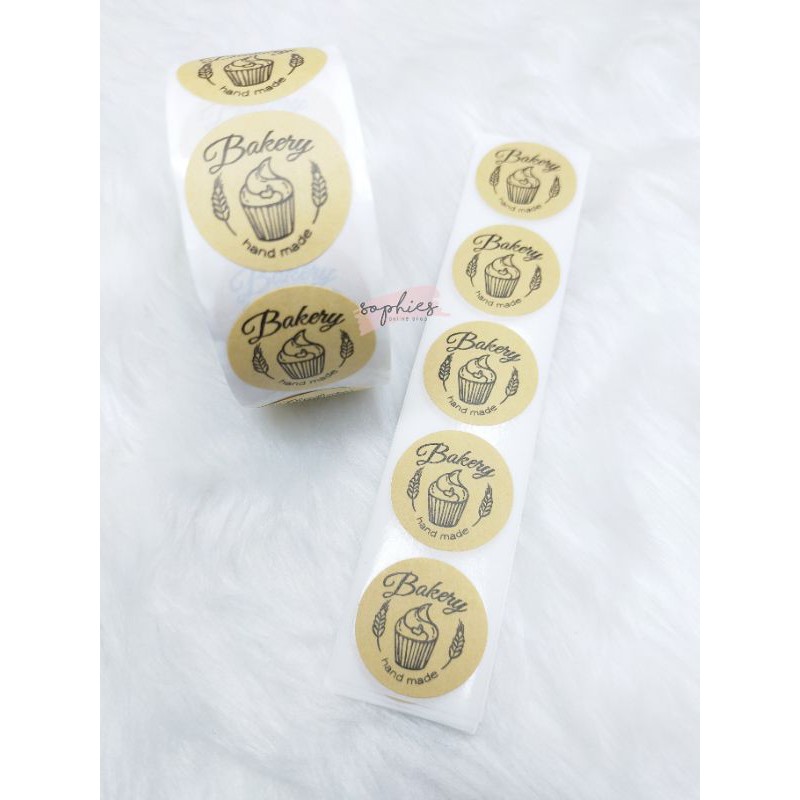 50pcs / 100pcs Baked with Love / Bakery Stickers (TINGI) Shopee