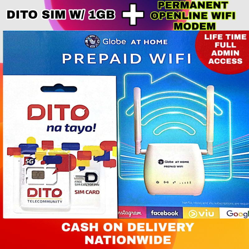 Dito Sim With 25gb Data Openline Globe At Home Prepaid Wifi Zlt S10g Shopee Philippines 6552