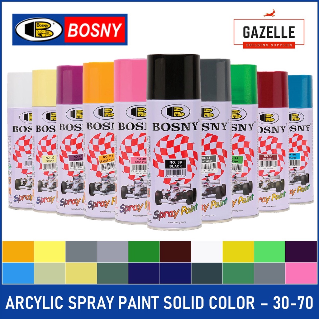 Bosny 100 Acrylic Spray Paint Solid Color No. 3070 Shopee Philippines