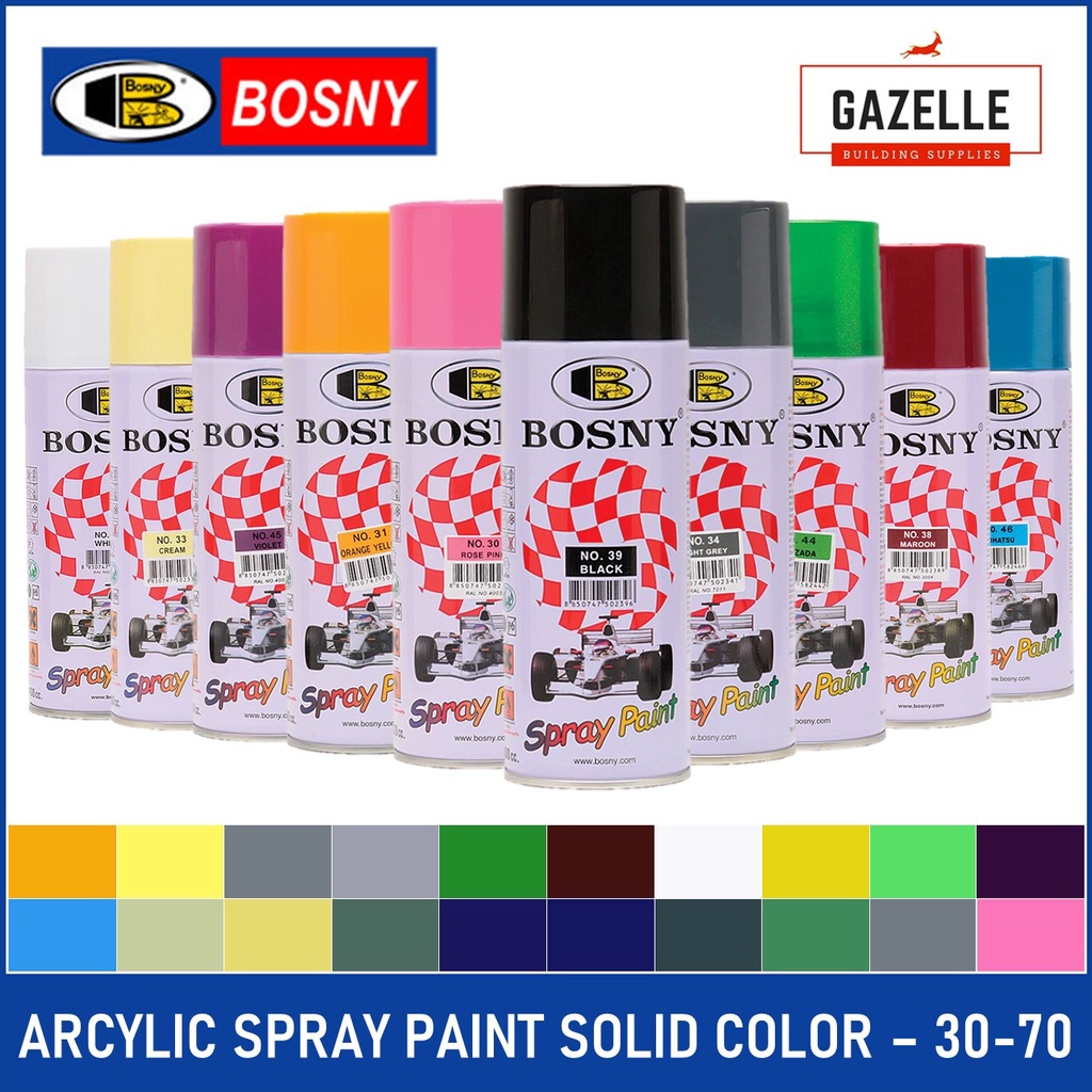 bosny-100-acrylic-spray-paint-solid-color-49-colors-shopee-philippines