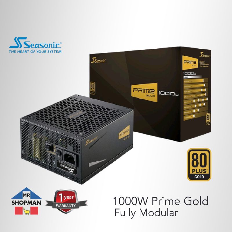 Seasonic Prime Gold 1000W 80+ Gold Fully Modular SSR1000 GD Power ...