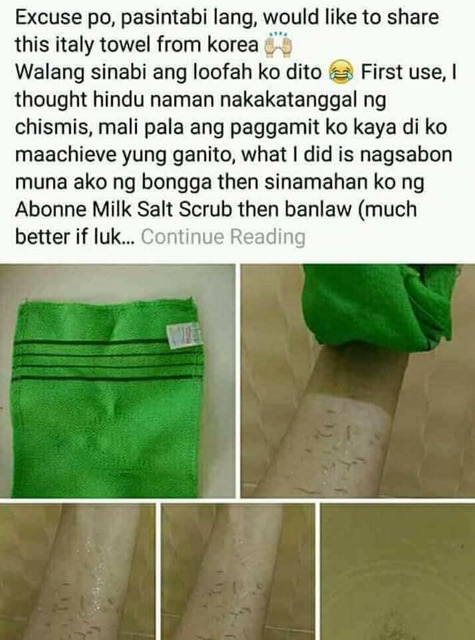 Korean Exfoliating Italy Towel Songwol Shopee Philippines