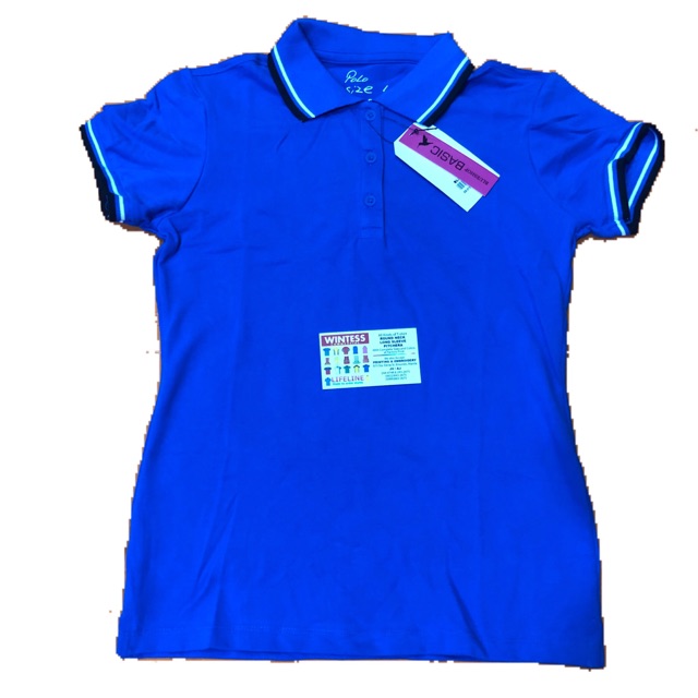 ladies royal blue polo shirt