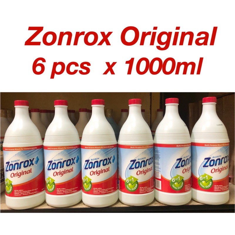Zonrox Bleach Original Liter (6 pcs) Shopee Philippines