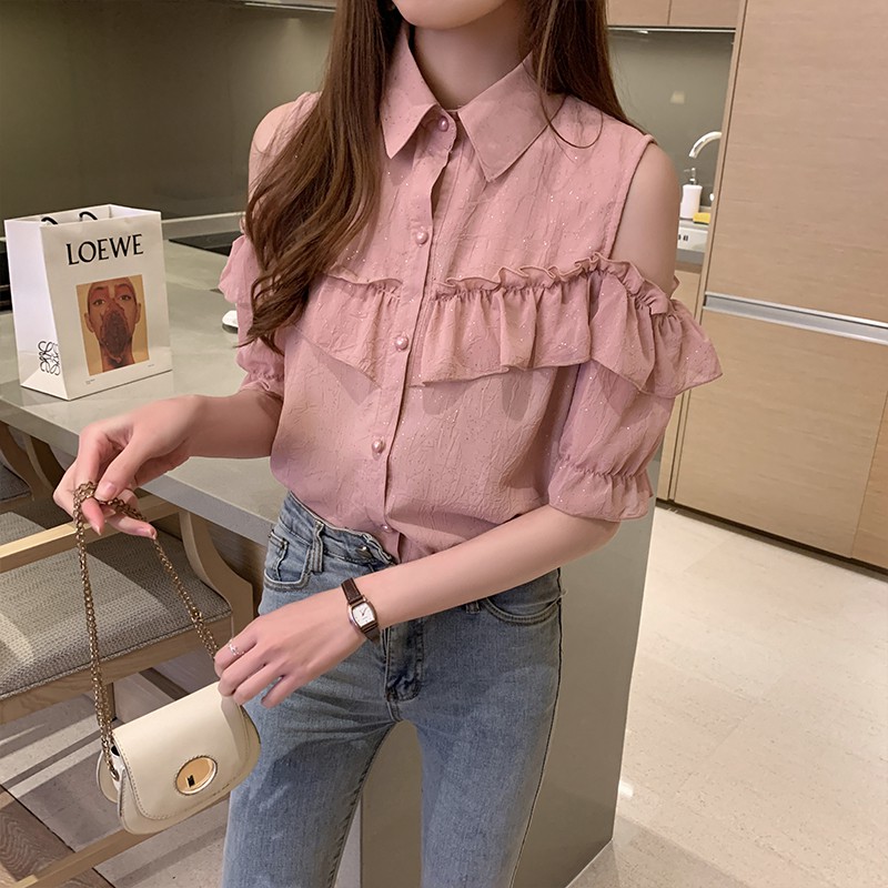 korean ruffle blouse