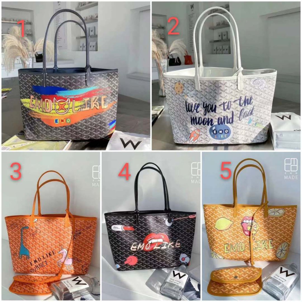 Goyard Tote Bag And Pouch Set Shopee Philippines