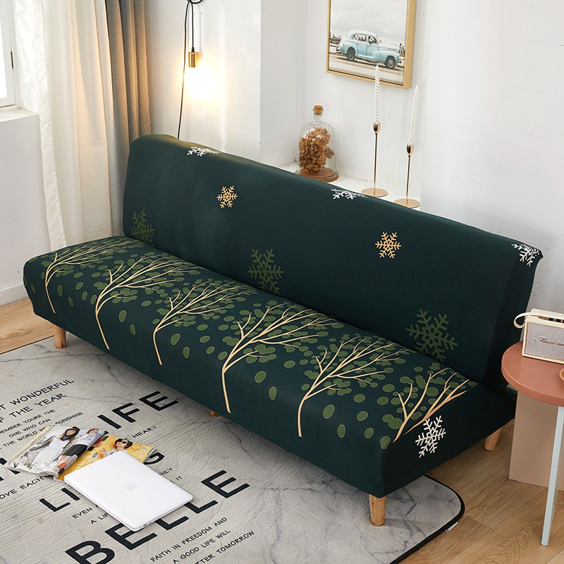Armless Stretch Sofa Cover Removable and Washable Sofa Cover Full Cover Folding Soft Sofa cover
