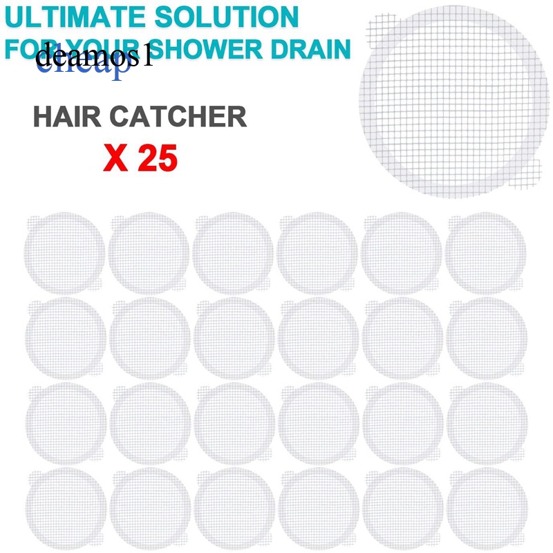 25pcs Disposable Shower Drain Hair Catcher Mesh Stickers Waterproof