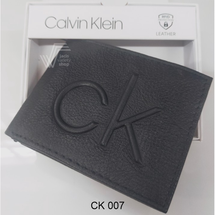 Calvin Klein Men's Leather L Fold Wallet RFID Protection Black CK007/CK022  | Shopee Philippines