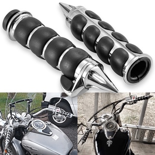 KATUR 1 pair Motorcycle Handlebar Hand Grip Fit Most Harley Davidson Cruiser Chopper Bobber Touring Cafe Racer Bike with 1” (25mm) left grip and 1” (25mm) right grip. #4