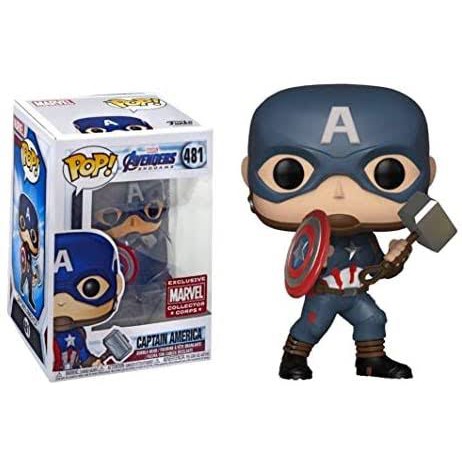 funko pop avengers endgame captain america mjolnir