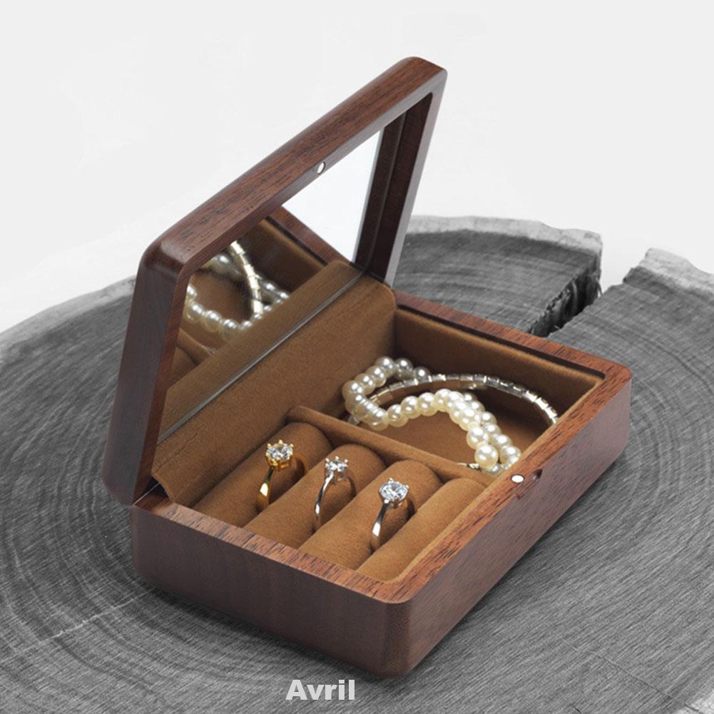 wooden earring box