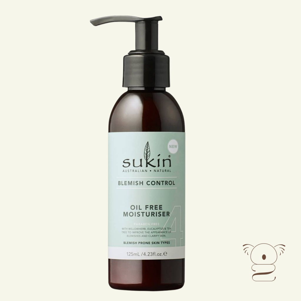 Sukin Blemish Control Oil Free Moisturizer 125ml Acne Clogged Pores