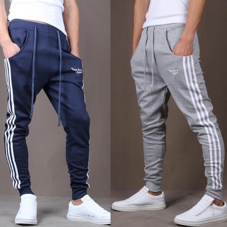 side stripe drop skinny jogger pants