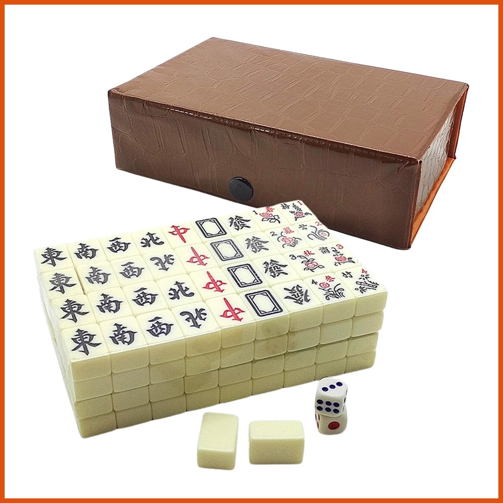 Traveler Size Mahjong Set fessional Mahjong Set with 144 Mini Size