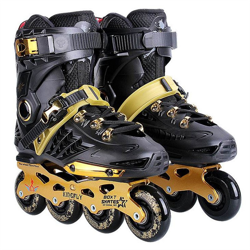 Weiqiu Adult inline skates, skates (black gold) Shopee Philippines