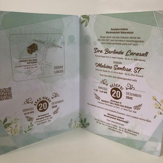 Alila 863 GOLD Wedding Invitation Blangko One Sheet Blangko Without ...