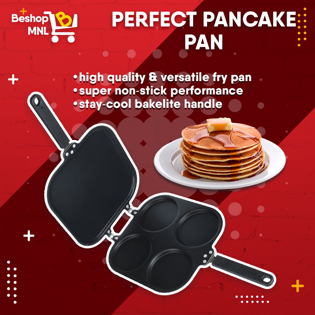 Perfect Pancake Maker Pan Omelette Flip Eggs As Seen On Tv Black Steel 