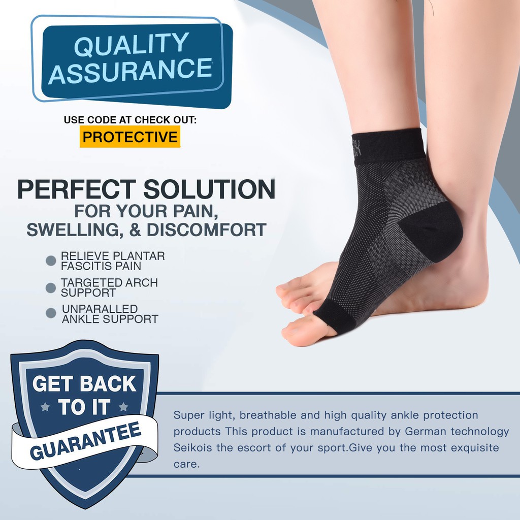 2Pcs Fixed Support Heel Pain Relief Adjustable Protector Joint Sprain Protection Ankle Brace Compression Support Sleeve for Injury Recovery Ankle Joint Brace Support S, Black 
