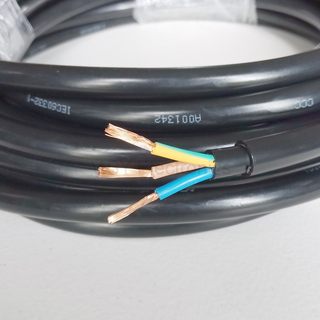 Royal Cord Ac Cord Cable 3 Phase Wire Pure Copper 3c X 2 5mm Sold Per Meter Shopee Philippines