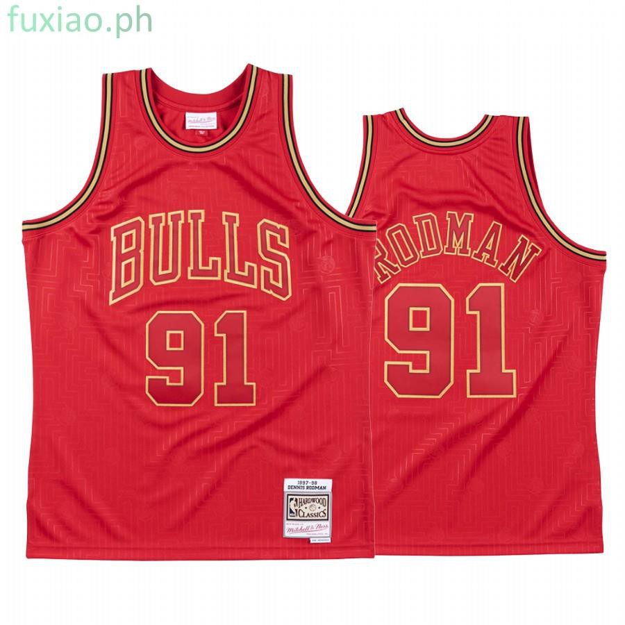 dennis rodman red jersey