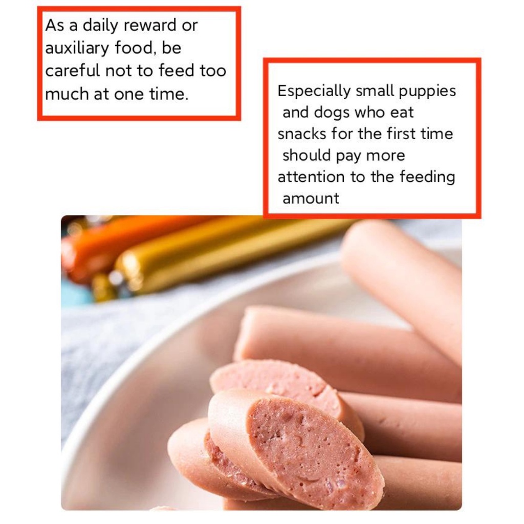 Pom Buy 10 Take 2 15 grams Sausage Pet Treat Pet Sausage Treat Pet Snack Dog Treat Cat Treat #5
