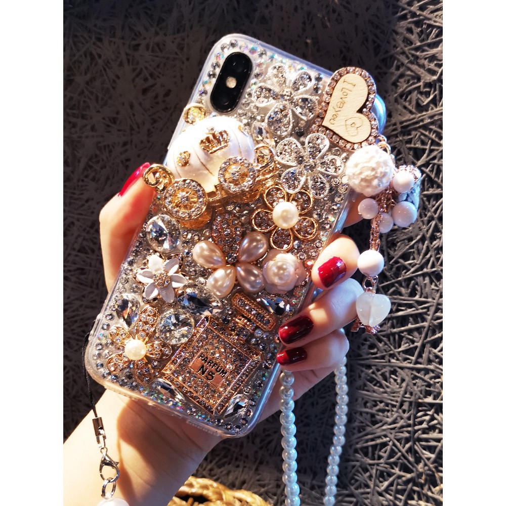 Luxury Diamond Pumpkin Car Iphone 11 Pro X Xs Max Perfume Bottle Case Shopee Philippines