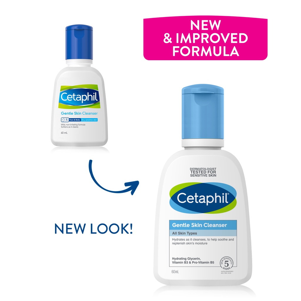 Cetaphil Gentle Skin Cleanser 60ml [For Sensitive Skin / Non-Drying Facial Wash / Paraben Free] #9
