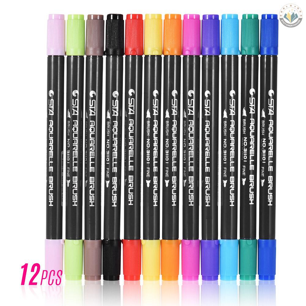 30//80Colors Oily Alcohol Brush Twin Tips Graphic Art Markers Fine/&Broad Gel Pens