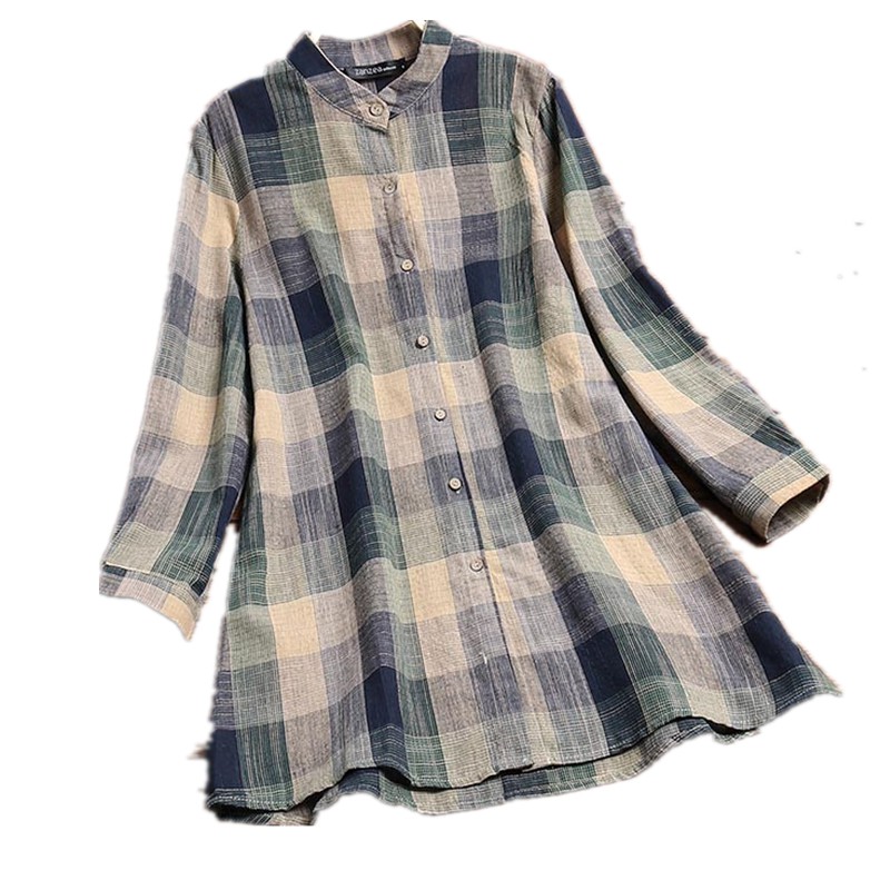 women's plus size checkered shirt