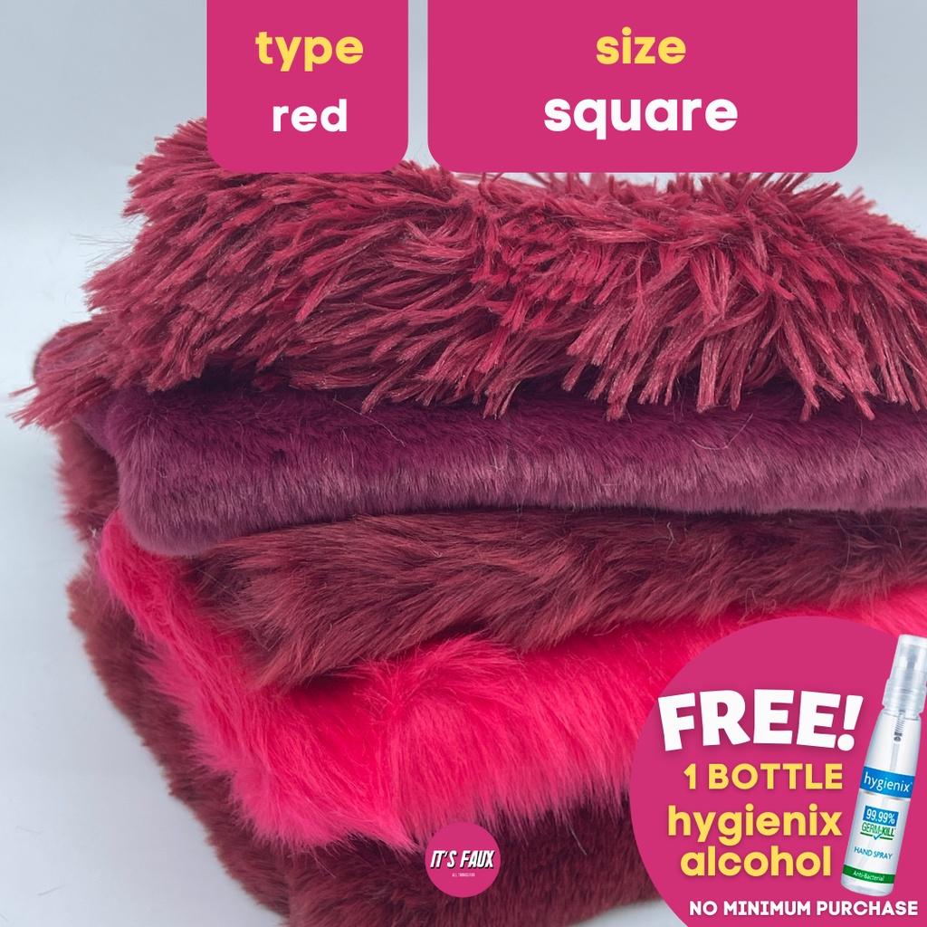 ALL RED Faux Fur Fabric Table Runner itsfauxph | It's Faux PH