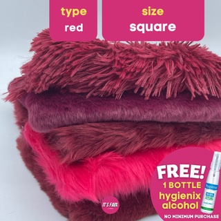 ALL RED Faux Fur  Fabric Table Runner itsfauxph | It's Faux PH #1
