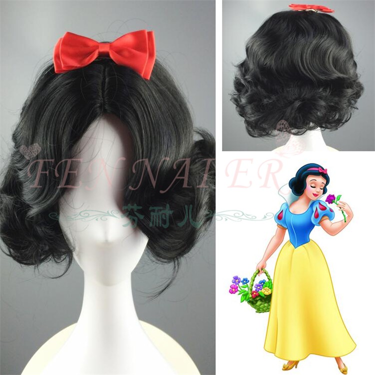 Fenner Spot Disney Princess Snow White Foreign Trade Short Wavy Curly Hair  Cos Anime Wig A1815 | Shopee Philippines