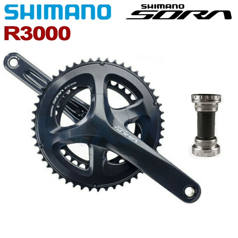 SHIMANO SORA R3000 Crankset 2x9 Speed Road Bike 170mm 5034T With RS500