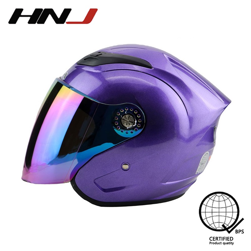 HNJ A4003 Motorcycle Helmets Women Half Face Helmet Tinted Visor with