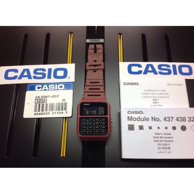 Casio Ca 53wf 4b Calculator Watch Ca53wf 4b Vintage Digital Quartz Ca53 Red Shopee Philippines