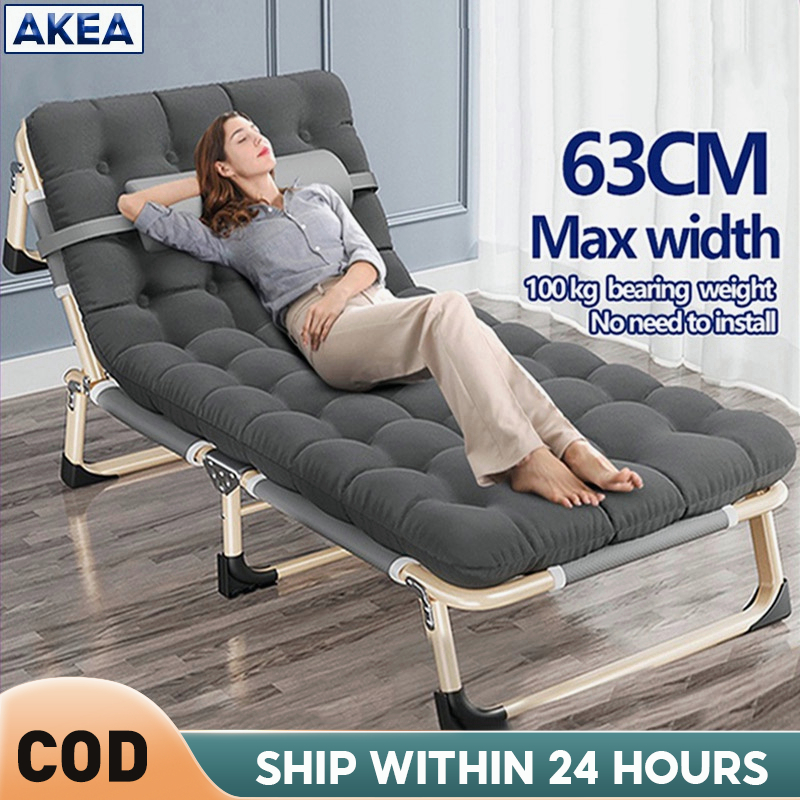 Folding Bed with Mattress Heavy Duty Single Foldable Bed Chair for