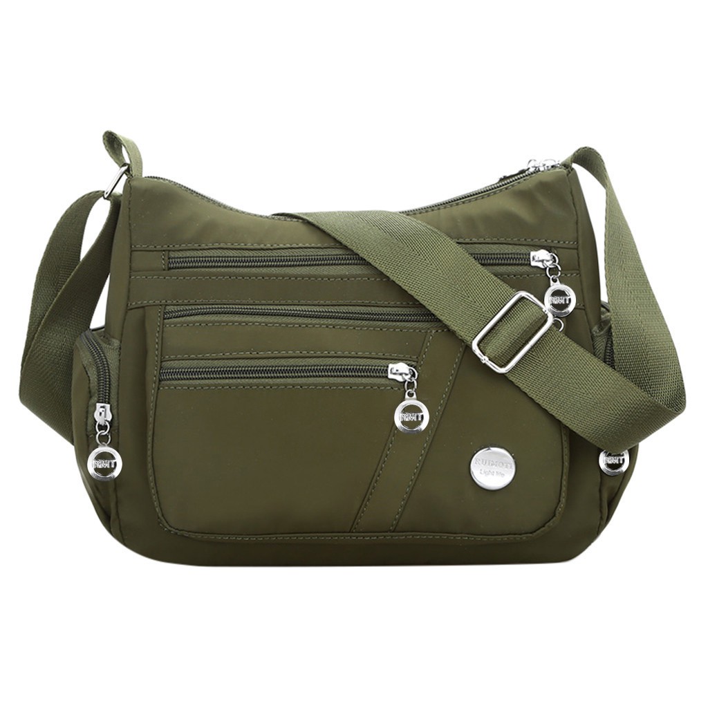 nylon messenger crossbody bag