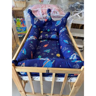 22*36 adjustable fixside or dropside adjustable crib with big crown and big bumperset #2