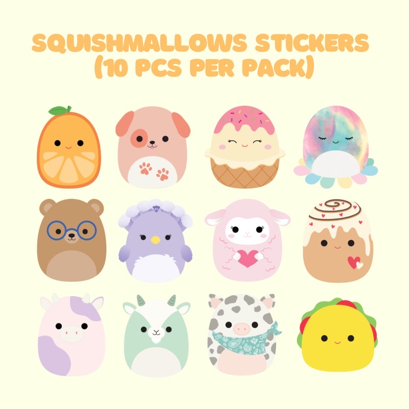 Squishmallows Stickers (10pcs per pack) | Shopee Philippines