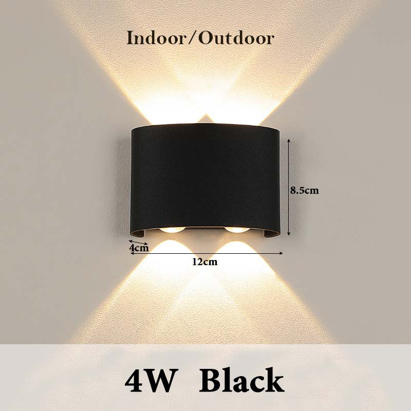4W/6W/8W Modern LED Wall Light UpDown Indoor Outdoor Sconce Lighting Lamp IP65 