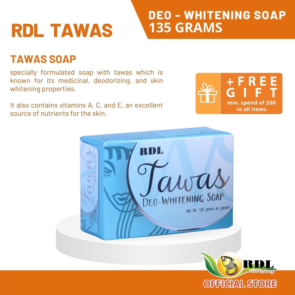 RDL Tawas Soap 135grams Shopee Philippines