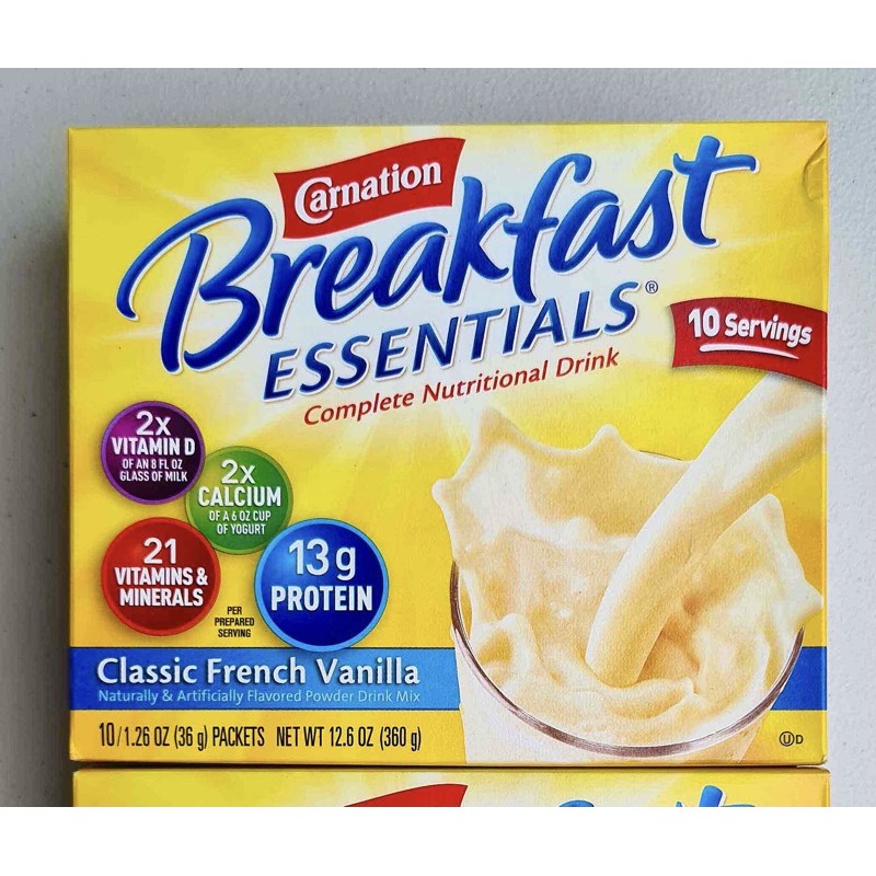 Carnation Breakfast Essentials Powder Drink Mix, 1 Box Classic French